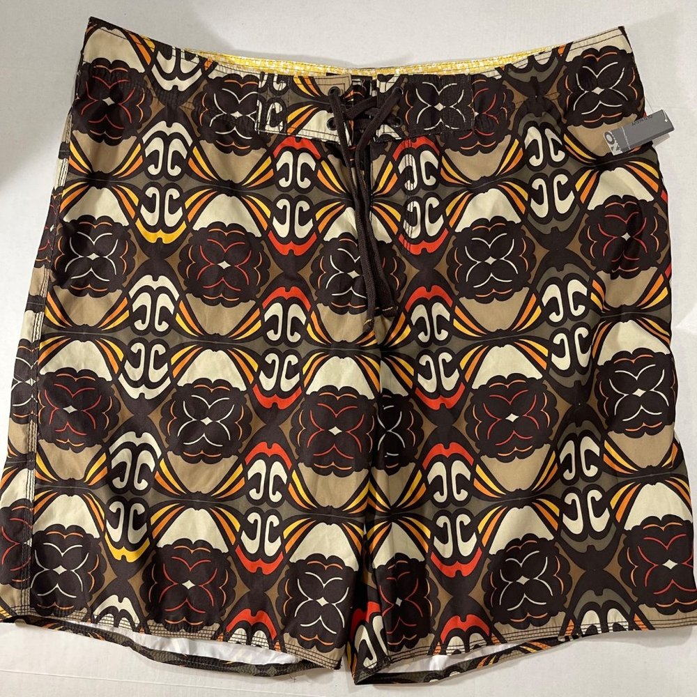 Old Navy Men's Brown Multi Board Short Swim XXL NWT